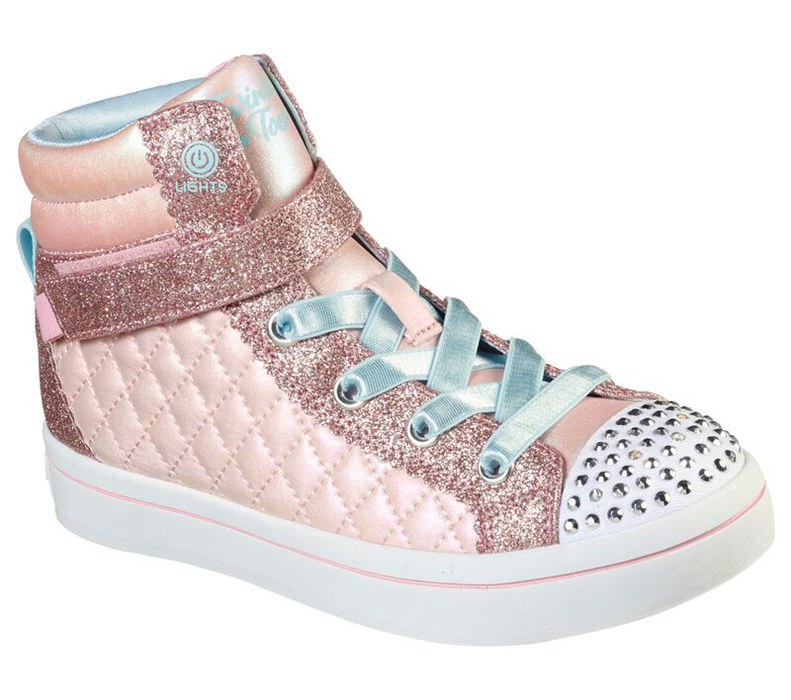 Skechers Twinkle Toes: Twi-Lites - Twinkle Dust - Girls Sneakers Light Pink/Rose Gold [AU-NC0322]
